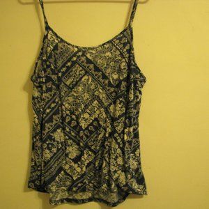 Cute Navy Tank with Cute Floral Design